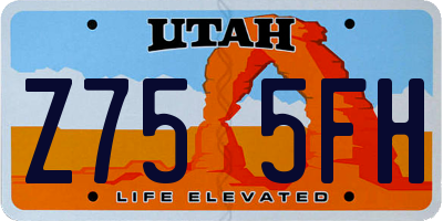 UT license plate Z755FH