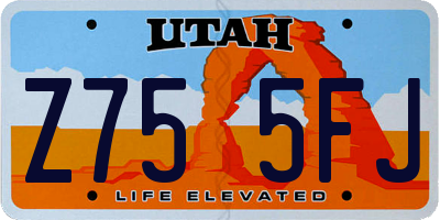 UT license plate Z755FJ