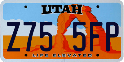 UT license plate Z755FP