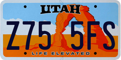 UT license plate Z755FS