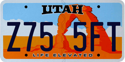 UT license plate Z755FT