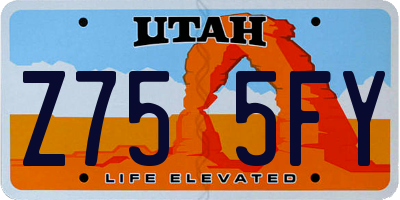 UT license plate Z755FY