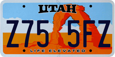 UT license plate Z755FZ