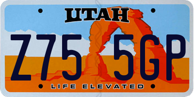 UT license plate Z755GP