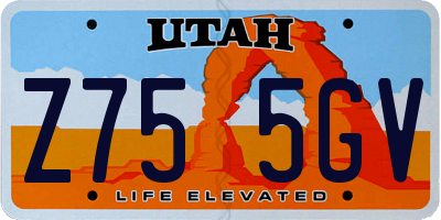 UT license plate Z755GV