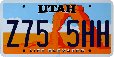 UT license plate Z755HH