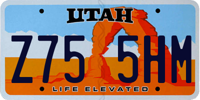UT license plate Z755HM