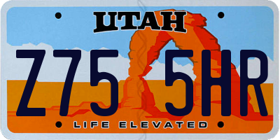 UT license plate Z755HR