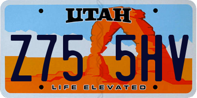 UT license plate Z755HV