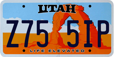 UT license plate Z755IP