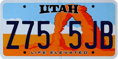UT license plate Z755JB