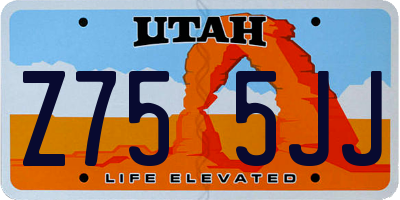 UT license plate Z755JJ