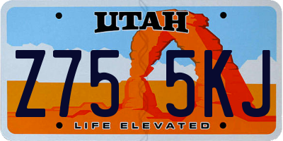 UT license plate Z755KJ