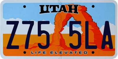 UT license plate Z755LA