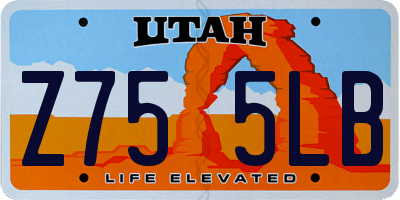 UT license plate Z755LB