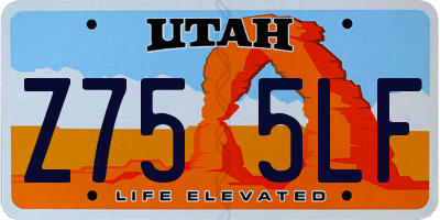 UT license plate Z755LF