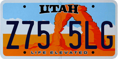UT license plate Z755LG