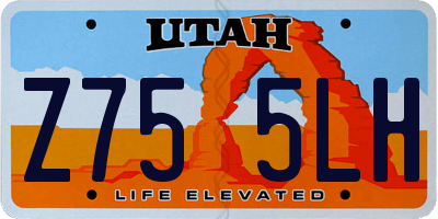 UT license plate Z755LH