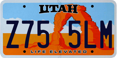 UT license plate Z755LM