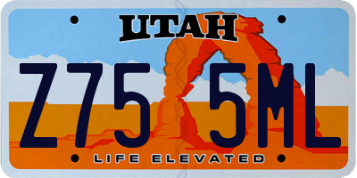 UT license plate Z755ML