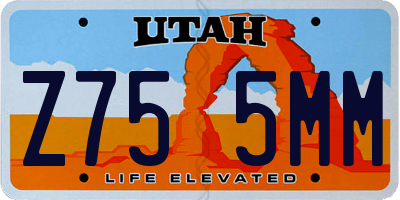 UT license plate Z755MM