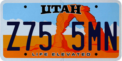 UT license plate Z755MN