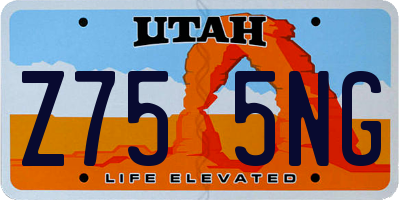 UT license plate Z755NG