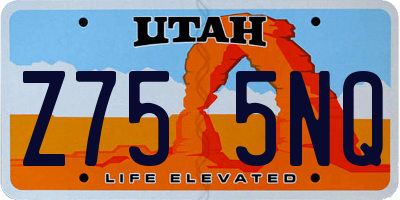 UT license plate Z755NQ