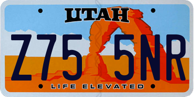 UT license plate Z755NR