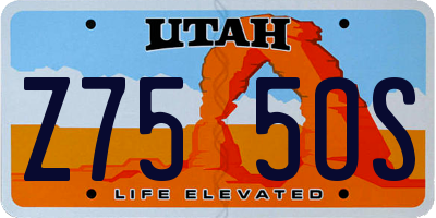 UT license plate Z755OS