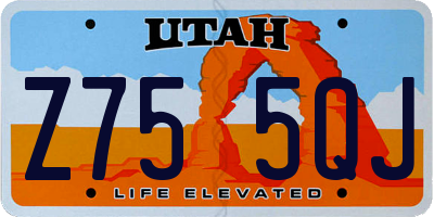 UT license plate Z755QJ