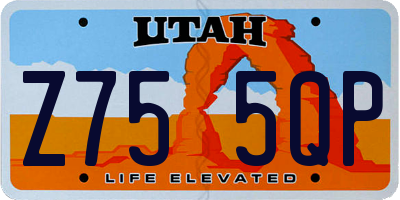 UT license plate Z755QP