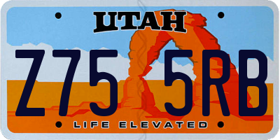 UT license plate Z755RB