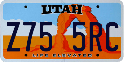 UT license plate Z755RC