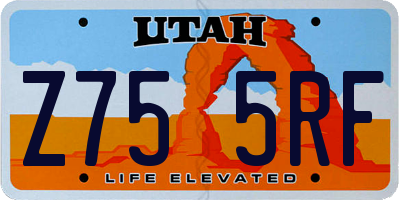UT license plate Z755RF