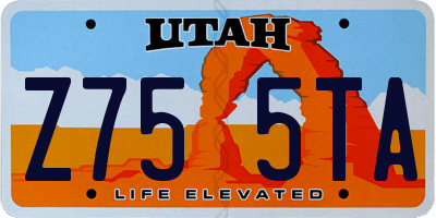 UT license plate Z755TA