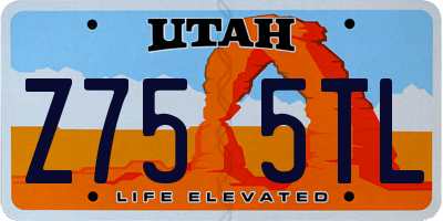 UT license plate Z755TL