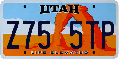UT license plate Z755TP