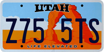 UT license plate Z755TS
