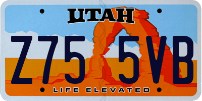 UT license plate Z755VB