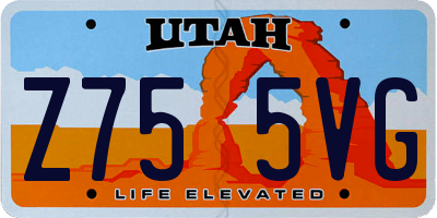 UT license plate Z755VG