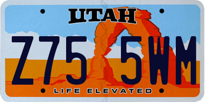 UT license plate Z755WM
