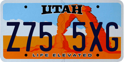 UT license plate Z755XG