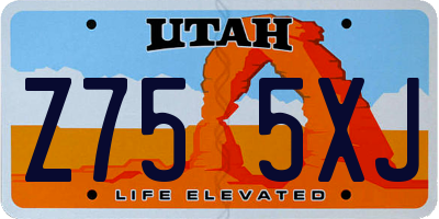 UT license plate Z755XJ
