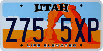 UT license plate Z755XP