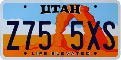UT license plate Z755XS