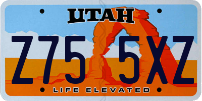 UT license plate Z755XZ
