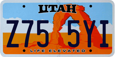 UT license plate Z755YI