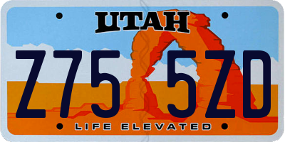 UT license plate Z755ZD