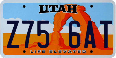UT license plate Z756AT